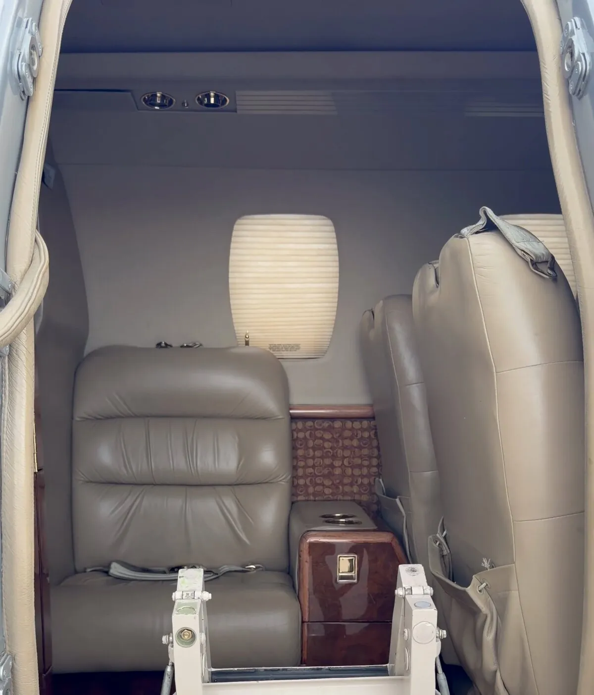 Open airstair door of Palm Aero Group's Citation CJ1, N525KM, looking into the cabin
