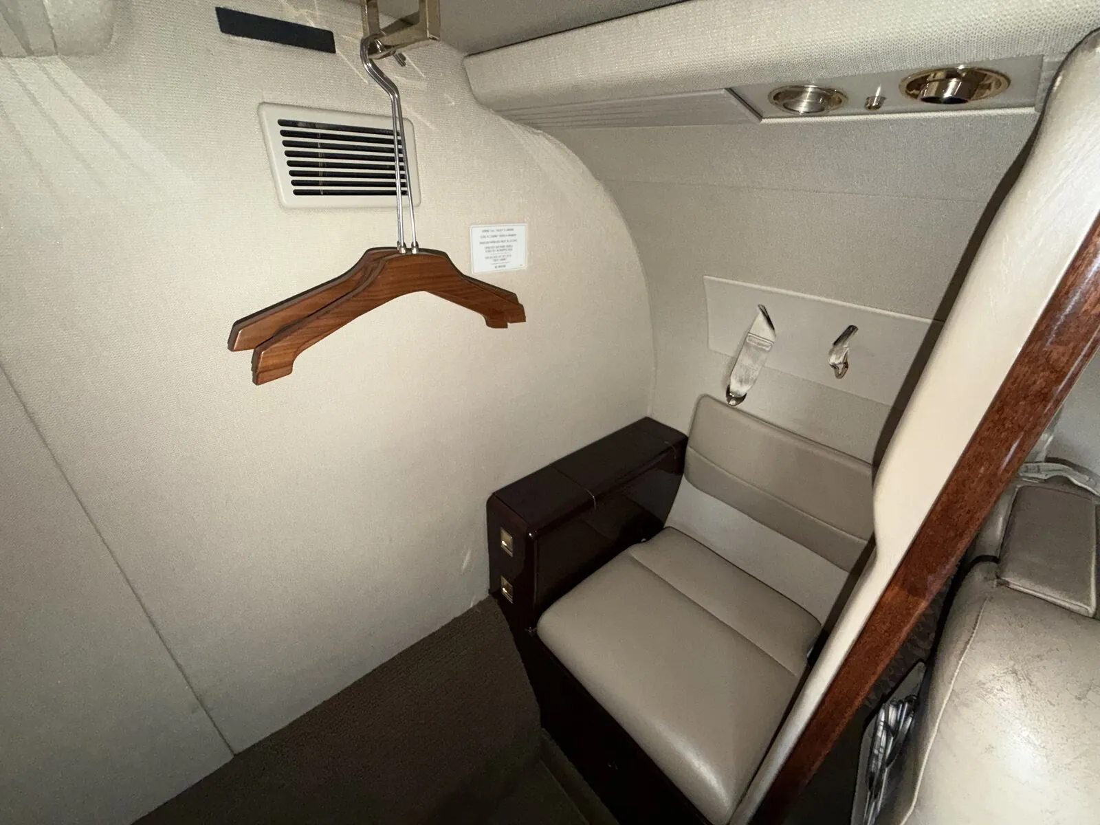 Aft lavatory and coat closet of the Citation CJ1
